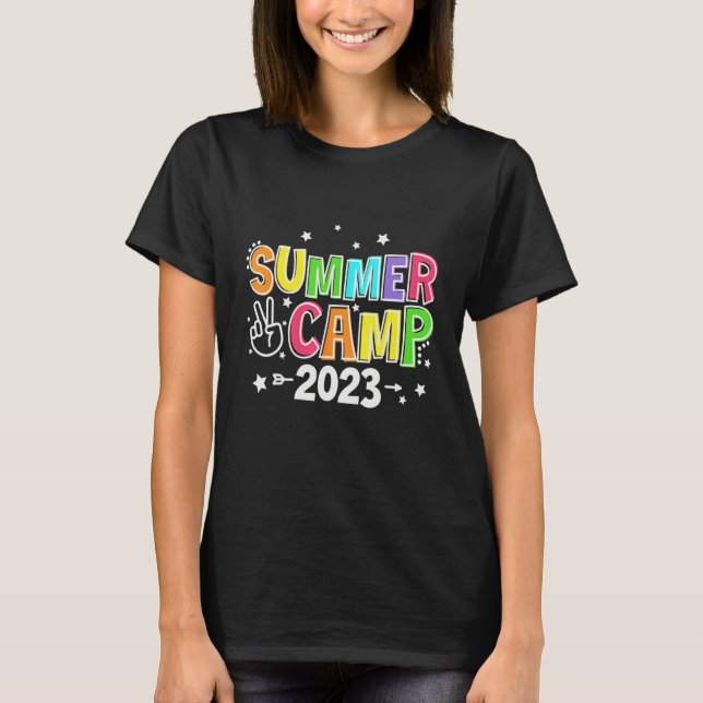 2023 Summer Camp For Friends And Mates To Sign Aut T-Shirt (Vorderseite)