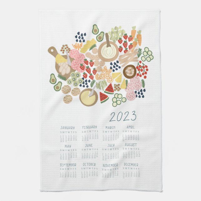 2023 Tea Towel Calendar Küche Geschirrtuch (Vertikal)