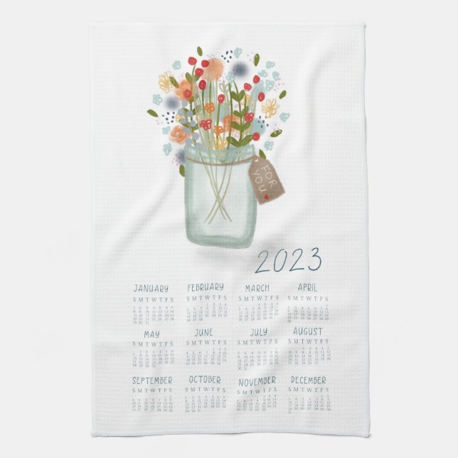 2023 Tea Towel Kalender Küche Geschirr Handtuch Ar (Vertikal)