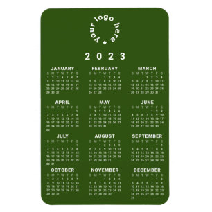 2023-Übersichtskalender mit individuellem Logo Magnet