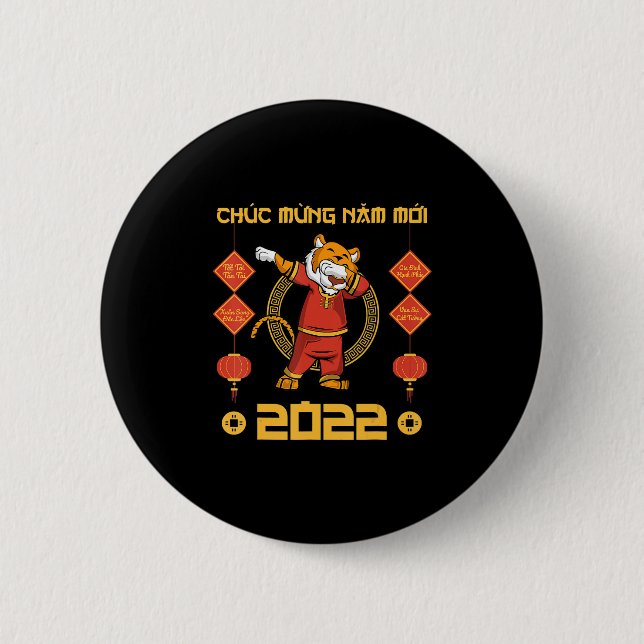 2023 Vietnamesischer Lunar Neujahr Chuc Mung Nam M Button (Vorderseite)