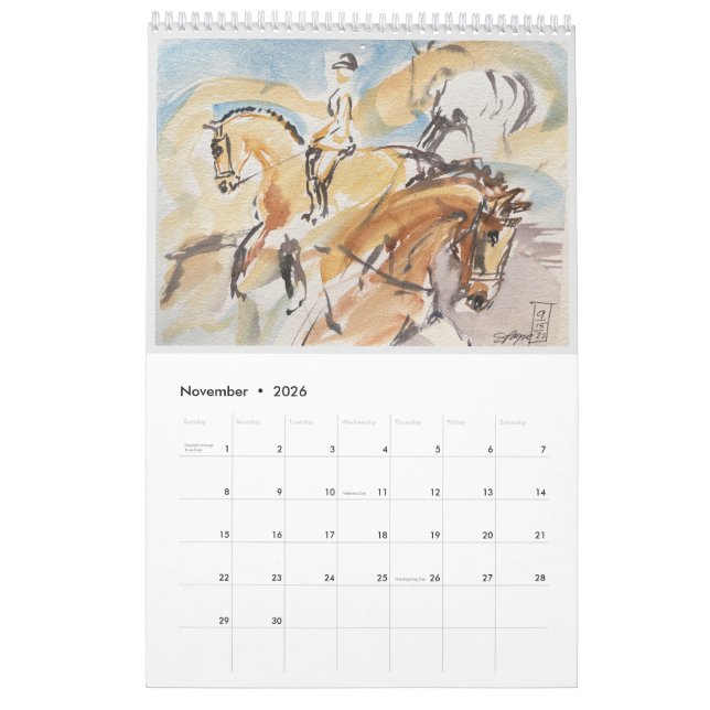 2023 Wandkalender mit original Equine Art (Nov 2026)