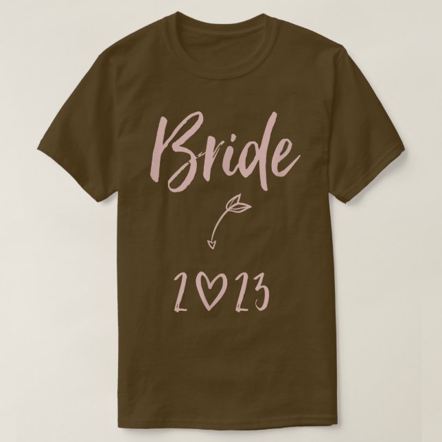2023 Wedding Bride Heart  T-Shirt (Design vorne)