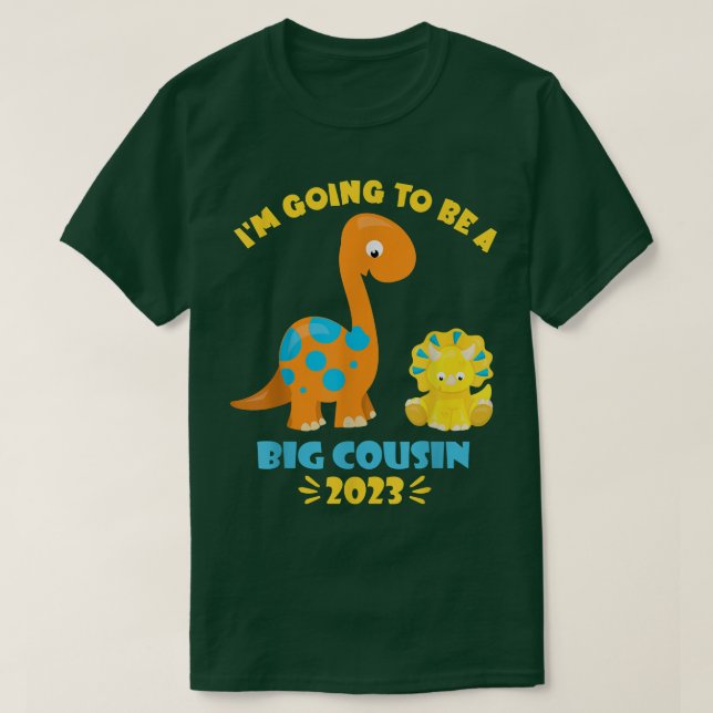 2023 werde ich ein großer Cousin Dinosaurier Lover T-Shirt (Design vorne)