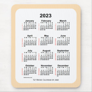 2023 Wheat 52 Week Calendar by Janz Mousepad