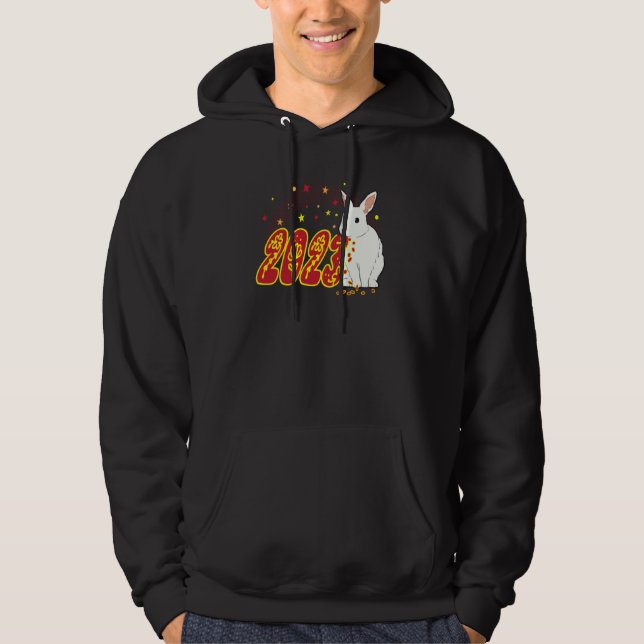 2023 Year of the Rabbit Chinese New Year Rabbit Hoodie (Vorderseite)