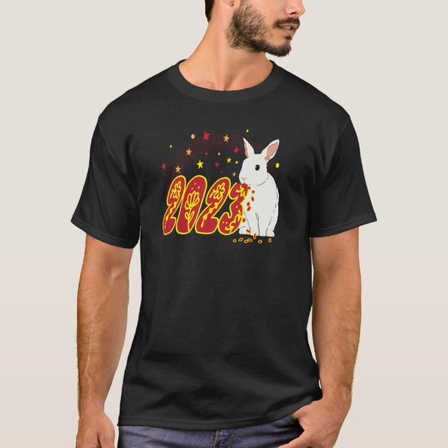 2023 Year of the Rabbit Chinese New Year Rabbit T-Shirt (Vorderseite)