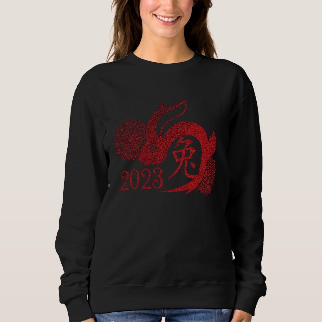 2023 Year of the Rabbit Chinese New Year Zodiac Lu Sweatshirt (Vorderseite)