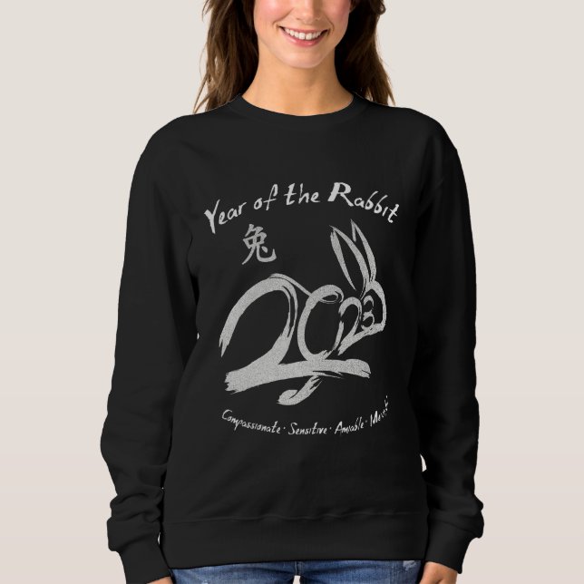 2023 Year Of the Rabbit Chinese Zodiac Chinese New Sweatshirt (Vorderseite)