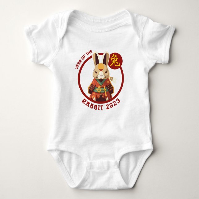 2023 Year of the Rabbit Romper Baby Strampler (Vorderseite)