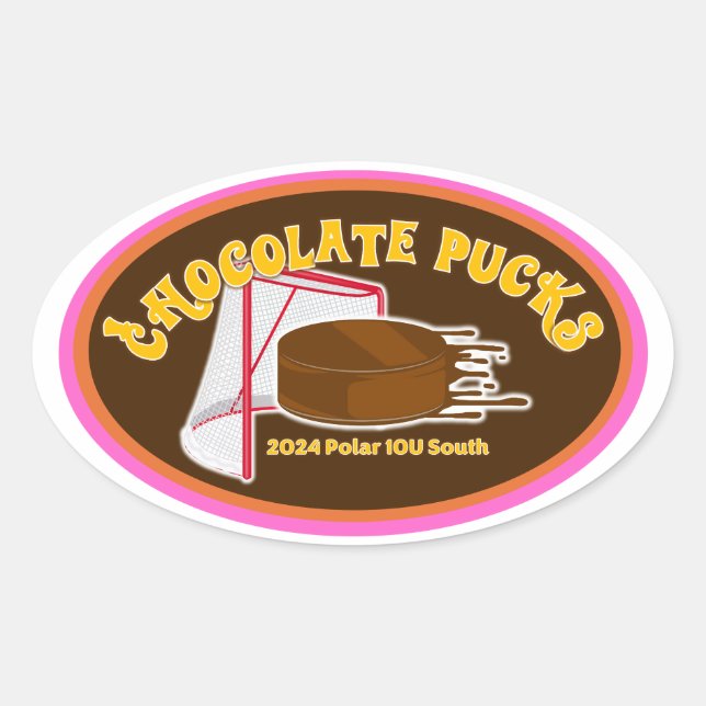 2024 10U South Chocolate Pucks - Oval Sticker (Vorderseite)