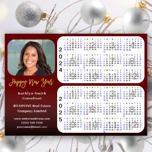 2024 2025 Kalender Foto Rot Magnetic Magnetkarte