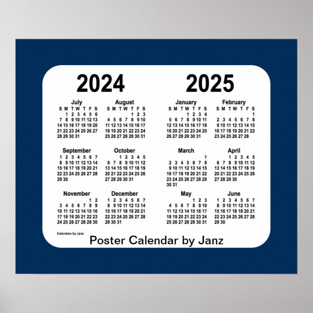 2024-2025 Police Box Blue School Calendar by Janz Poster (Vorne)