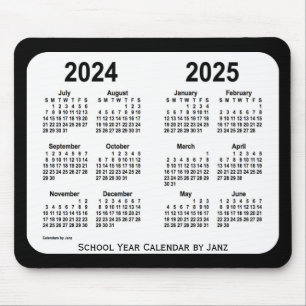 2024-2025 Schwarzweiss-Schulkalender durch Janz Mousepad