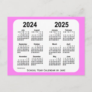 2024-2025 Violet Mini School Year Calendar by Janz Postkarte
