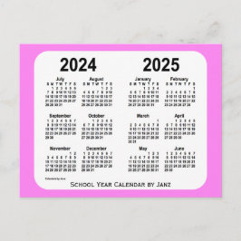 2024-2025 Violet Mini School Year Calendar by Janz Postkarte