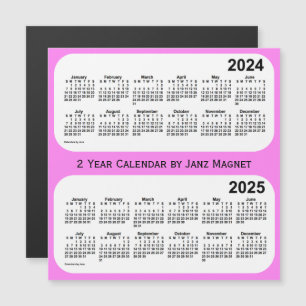 2024-2025 violetter 2-jähriger Kalender durch Janz Magnetkarte