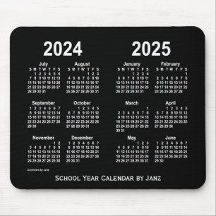 2024-2025 weißer Schulneonkalender durch Janz Mousepad