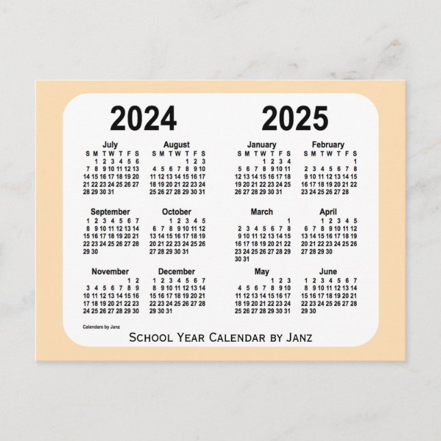2024-2025 Wheat Mini School Calendar by Janz Postkarte (Vorderseite)