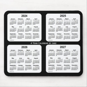 2024-2027 Schwarz-Weiß-Kalender von Janz Mousepad