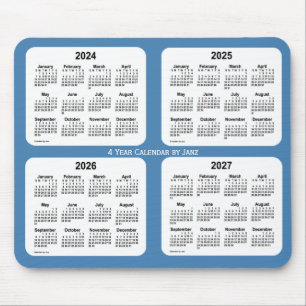 2024-2027 Stahlblau-4-jähriger Kalender durch Jan Mousepad