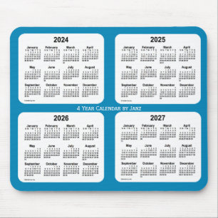 2024-2027 Steel Blue 4 Year Calendar by Janz Mousepad