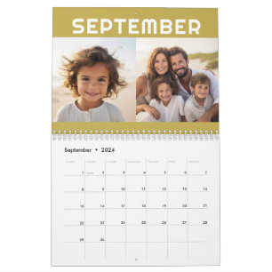 2024 - 24 Foto - 2 pro Monat Moderne Familie Kalender