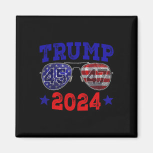 2024 45 47 Amerikanische Flaggenschlange Trump 202 Magnet