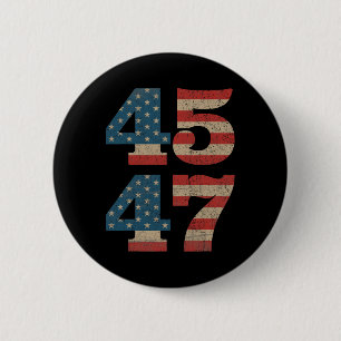 2024 45 47 Vintage amerikanische Flagge Retro 4547 Button