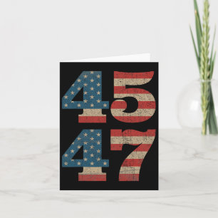 2024 45 47 Vintage amerikanische Flagge Retro 4547 Karte