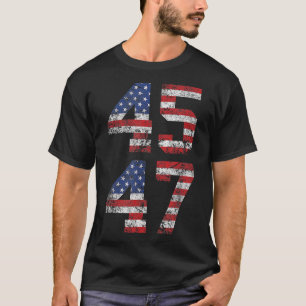 2024 45 47 Vintage amerikanische Flagge Retro 4547 T-Shirt