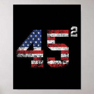2024 45 im Quadrat zweites Semester USA Vintage Poster