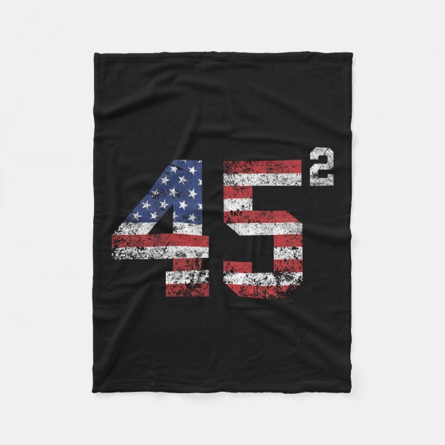 2024 45 Square Second Term USA Vintag Fleecedecke (Vorderseite)
