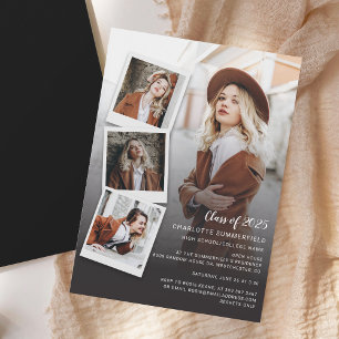 2024 Abschluss Foto Collage Open House Party Magneteinladung