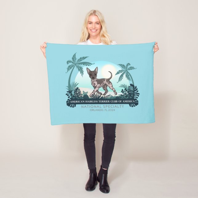 2024 AHTA Nat'l Specialty - Fleece Blanket mit Log (Beispiel)