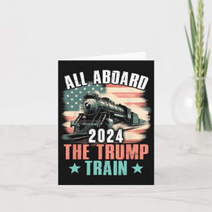 2024 alle an Bord der Trump-Bahn 2024 US-Flagge Karte