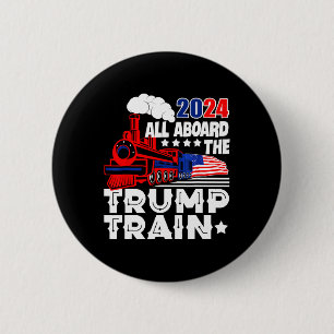 2024 Alle an Bord der Trump-Bahn US-amerikanische  Button