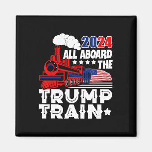 2024 Alle an Bord der Trump-Bahn US-amerikanische  Magnet