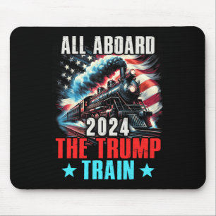 2024 Alle an Bord der Trump-Bahn US-amerikanische Mousepad