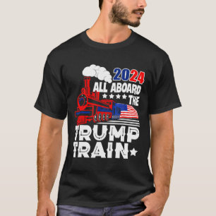 2024 Alle an Bord der Trump-Bahn US-amerikanische T-Shirt