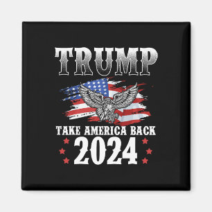 2024: Amerikas Fahne zurücknehmen Trump 2024 2 Magnet