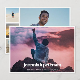 2024 Ankündigung von Foto Collage Abschluss