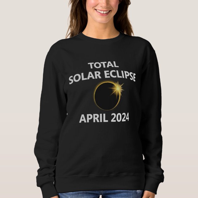 2024 April Solar Eclipse New Hampshire Maine Conne Sweatshirt (Vorderseite)