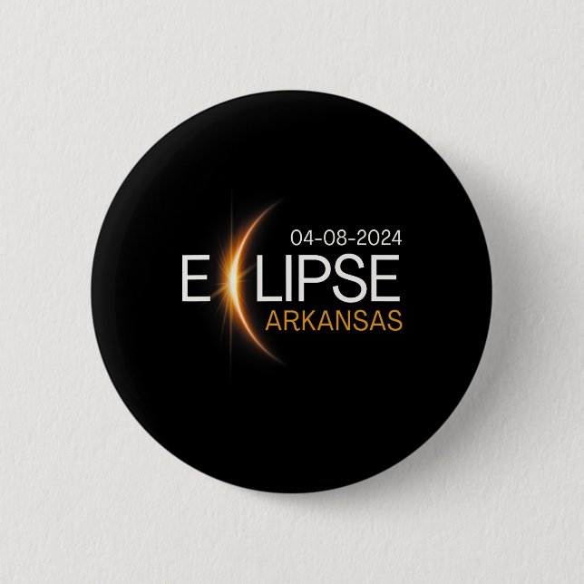 2024 Arkansas Totality Eclipse Arkansas Solar 2024 Button (Vorderseite)