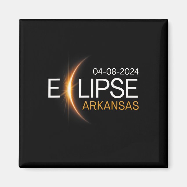 2024 Arkansas Totality Eclipse Arkansas Solar 2024 Magnet (Vorne)