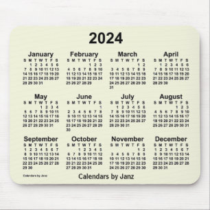 2024 Beige Kalender von Janz Mouse Pad Mousepad