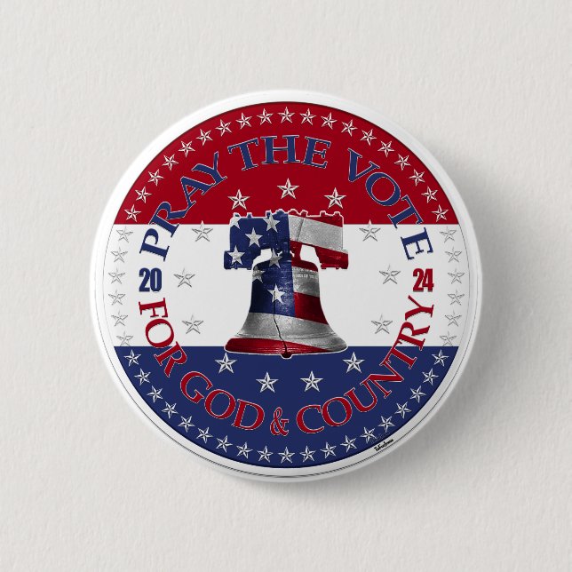 2024 Bete die Stimme für die Freiheit Gottes Land  Button (Vorderseite)