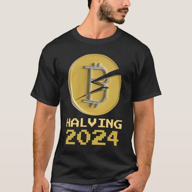 2024 Bitcoin Halving Crypto Kryptowährung Halveni T-Shirt (Vorderseite)