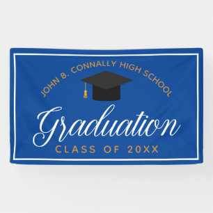 2024 Blue Gold Abschluss Custom High School Party Banner