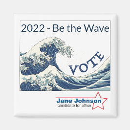 2024 Blue Wave anpassbarer Kampagnenmagnet Magnet